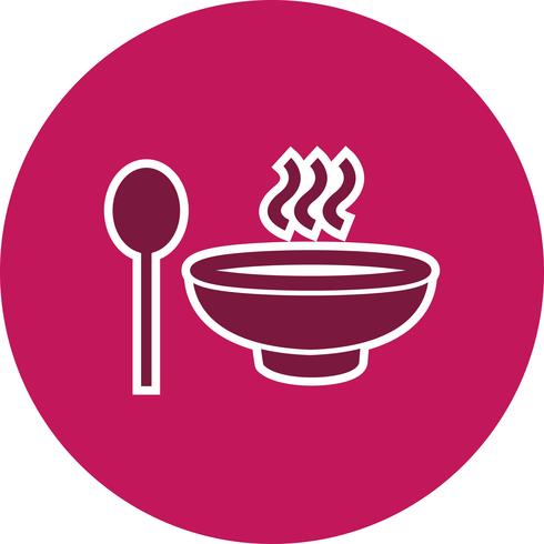 Icona di zuppa vettoriale