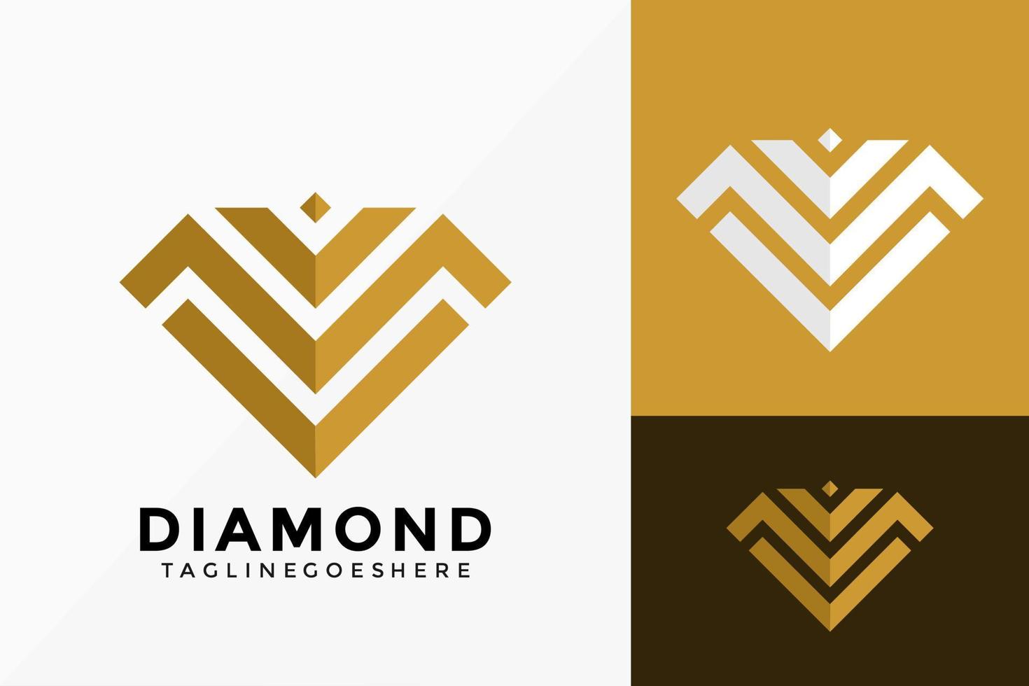 disegno vettoriale logo astratto m diamante ali. emblema dell'identità del marchio, concetto di design, loghi, elemento logotipo per modello.