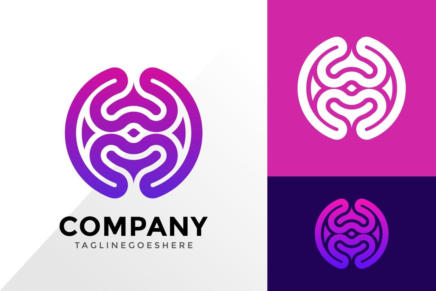 lettera h design colorato del logo aziendale, loghi dell'identità del marchio progetta il modello di illustrazione vettoriale