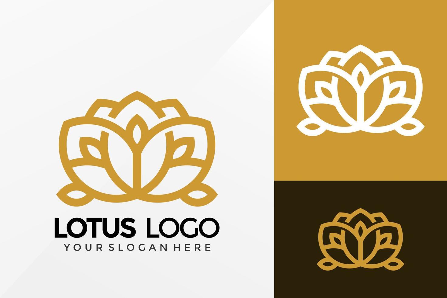fiore loto spa logo design, loghi di identità del marchio vettore, logo moderno, logo design modello di illustrazione vettoriale