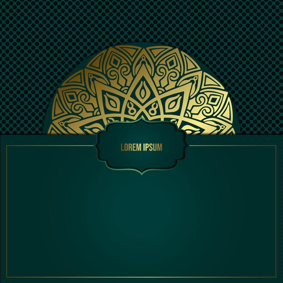 sfondo mandala di lusso con motivo arabesco dorato stile orientale islamico arabo. mandala decorativo in stile ramadan. mandala per stampa, poster, copertina, brochure, flyer, banner vettore