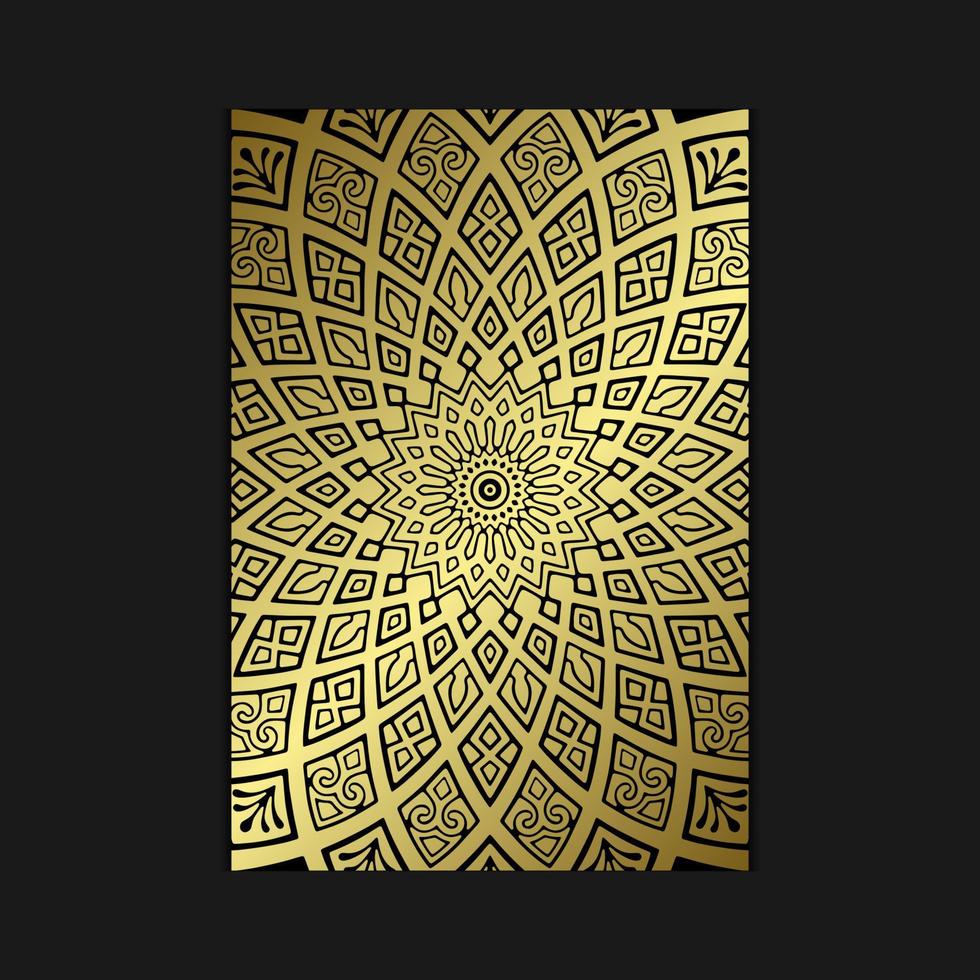 sfondo mandala di lusso con motivo arabesco dorato stile orientale islamico arabo. mandala decorativo in stile ramadan. mandala per stampa, poster, copertina, brochure, flyer, banner vettore