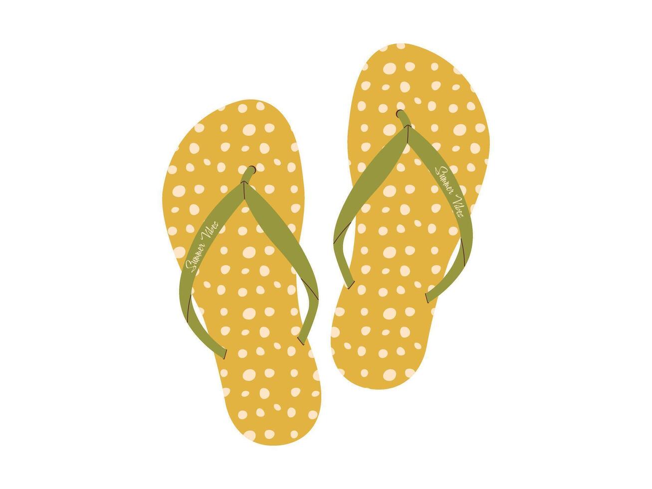 confortevole spiaggia coppie di scarpe. estate luminosa Flip flop illustrazione vettore