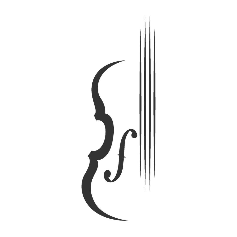 violino logo icona design vettore