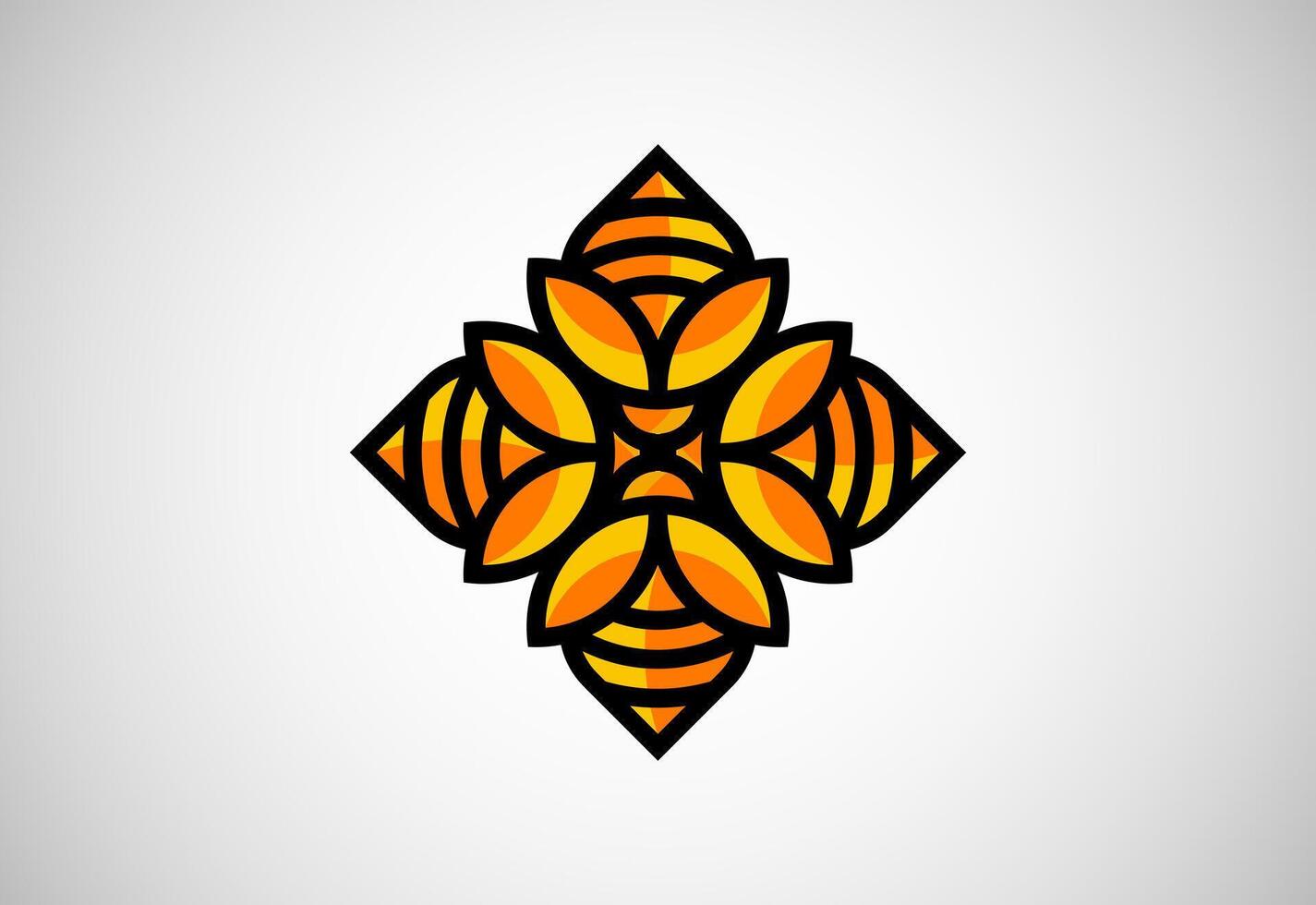 fiore di miele ape logo design. moderno design. ape logo. illustrazione vettore