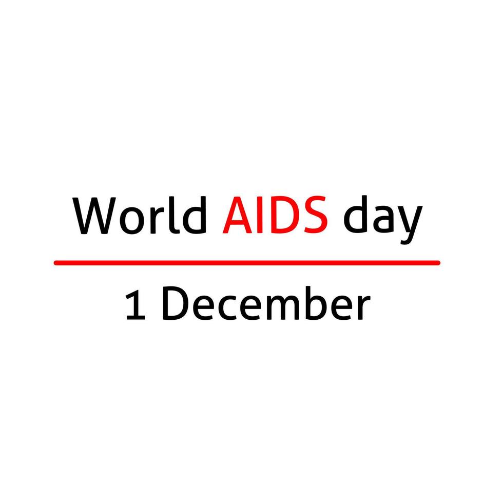 giornata mondiale dell'aids. cuore rosso 1 dicembre aiuta la consapevolezza. malattia dell'hiv. banner con le parole stop aids. il cuore che detta vettore