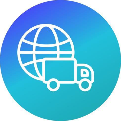 Icona di consegna globale vettoriale
