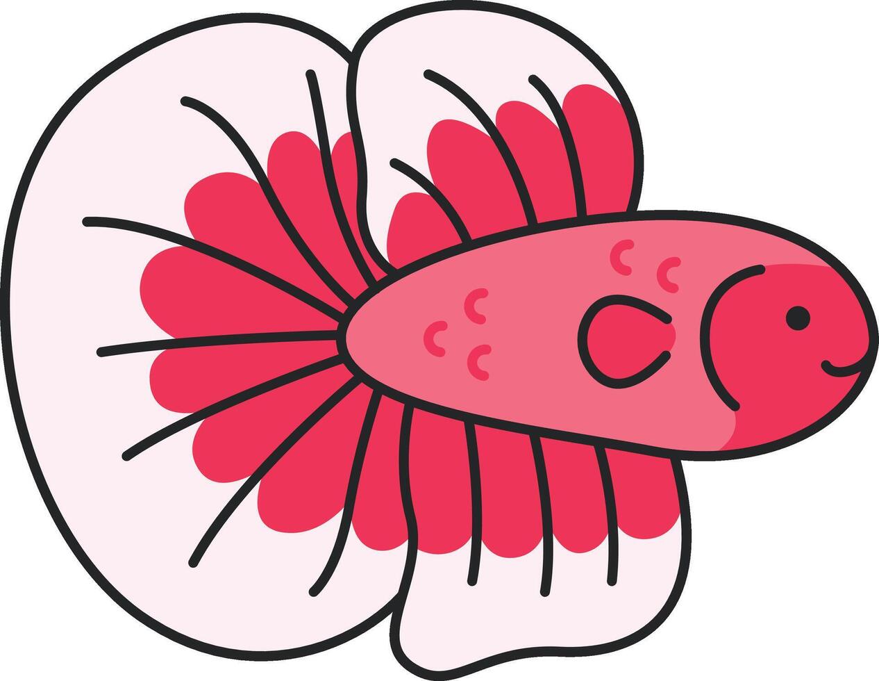 illustrazione di pesce betta vettore