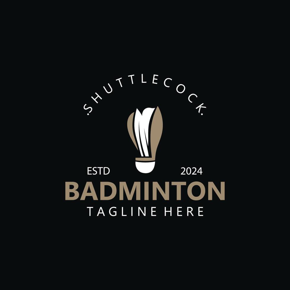 badminton volano logo icona design per sport badminton campionato club concorrenza vettore