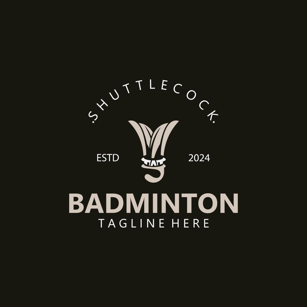 badminton volano logo icona design per sport badminton campionato club concorrenza vettore