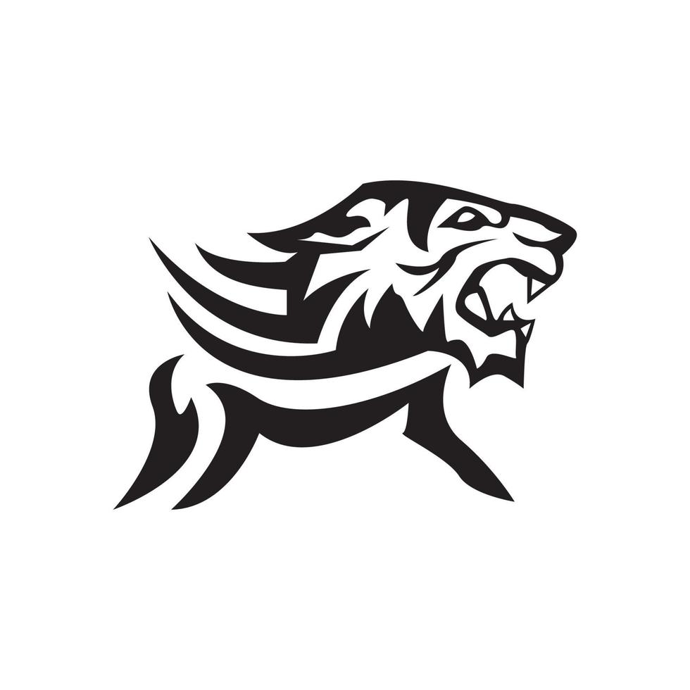 icona della tigre e illustrazione del modello di simbolo vettore