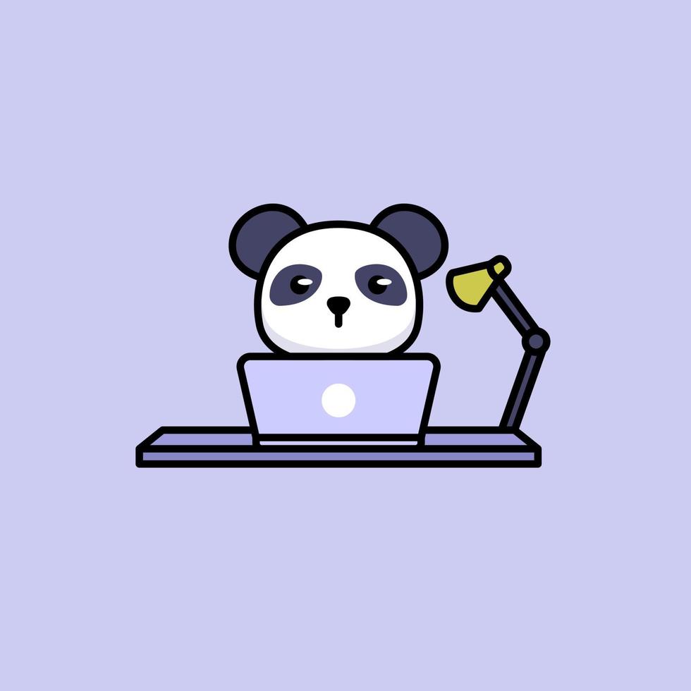 simpatica mascotte del panda vettore