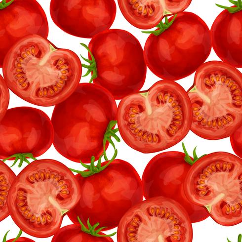 Modello senza cuciture di pomodoro vettore