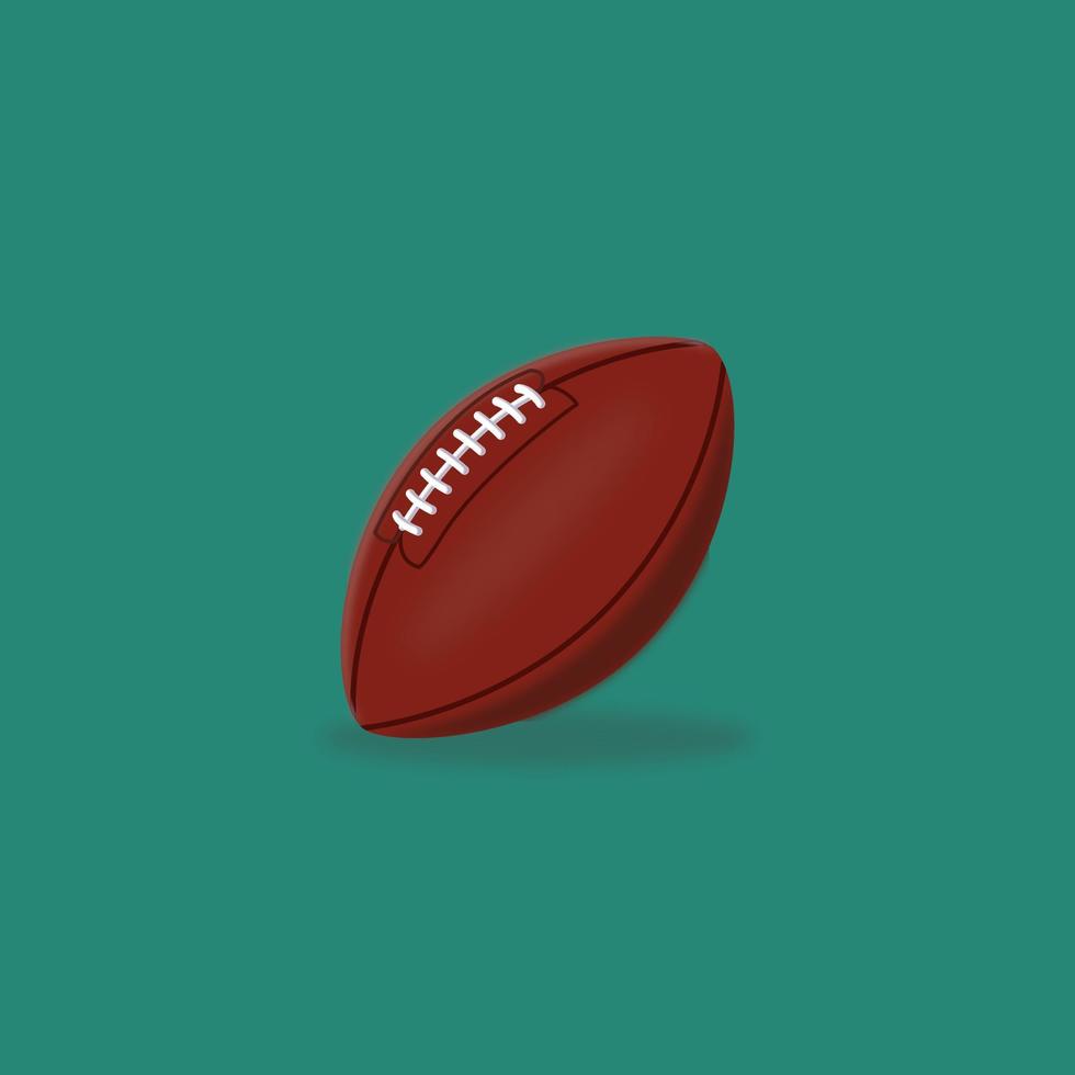 illustrazione dell'icona logo football americano. palla con ombra. concetto di super bowl vettore