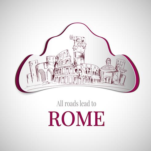 Emblema della città di Roma vettore