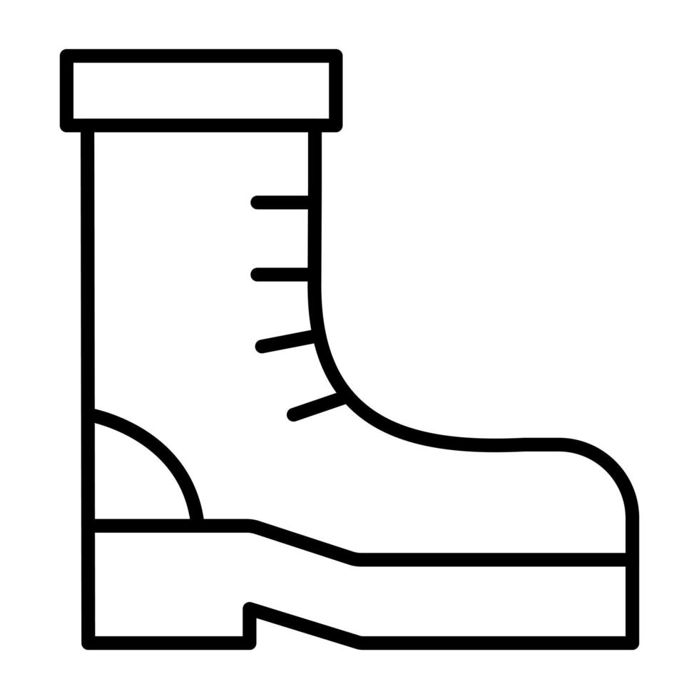 icona della linea di stivali vettore