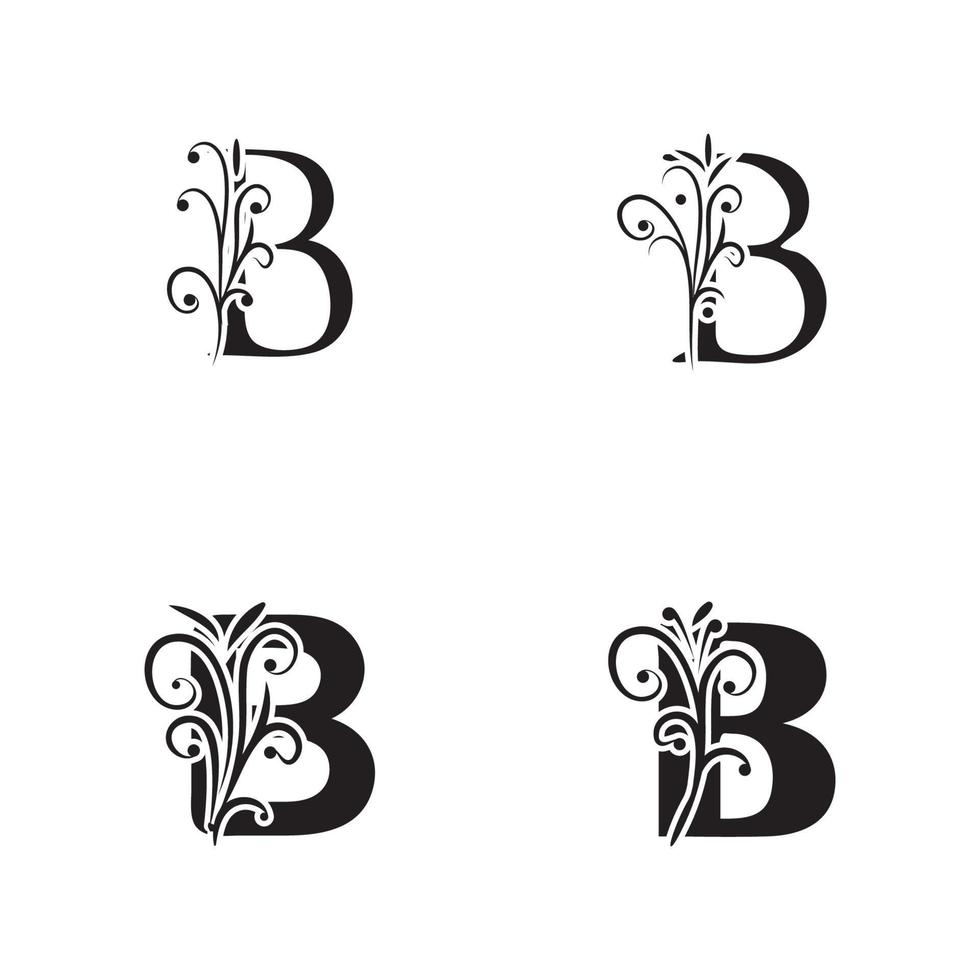 design creativo dell'icona di vettore del modello di logo della lettera b