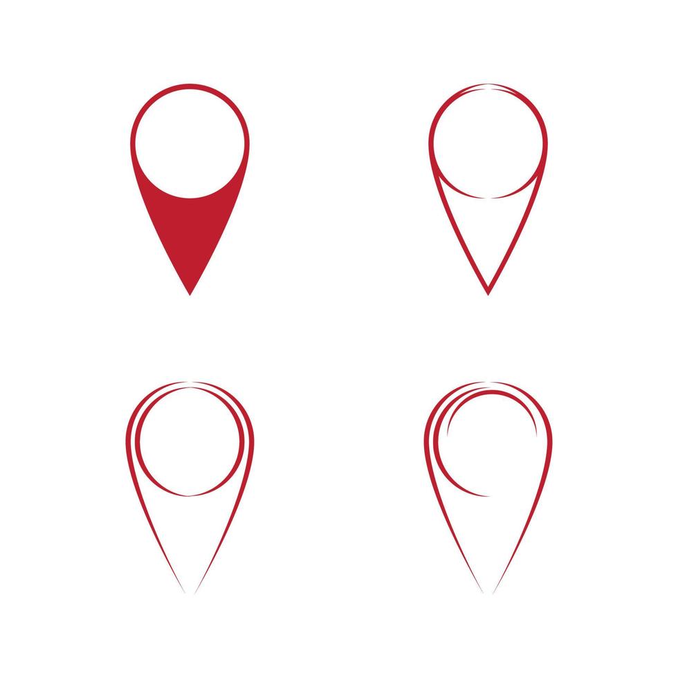 design dell'illustrazione di vettore del logo dell'icona del punto di posizione