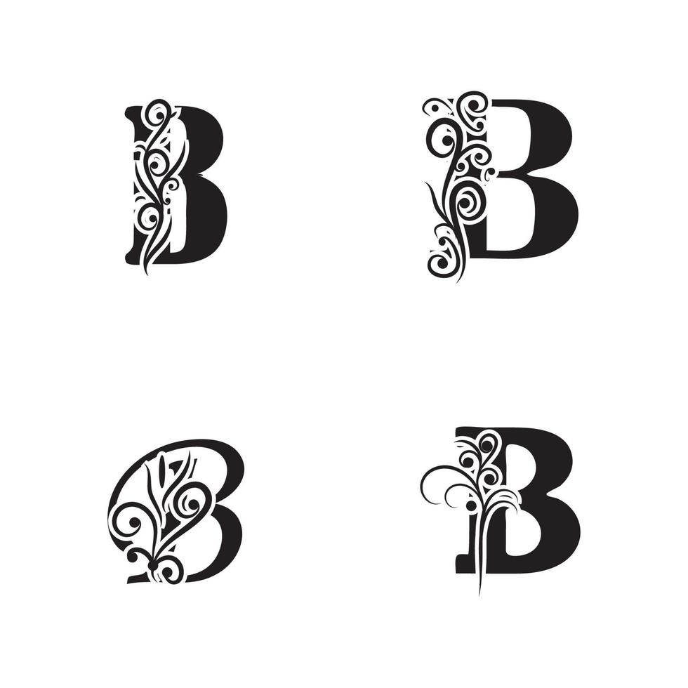 design creativo dell'icona di vettore del modello di logo della lettera b