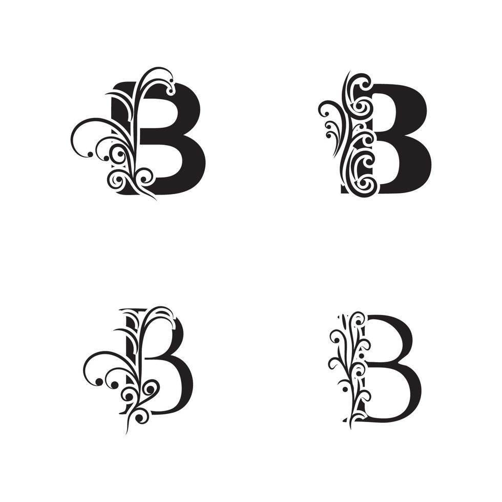 design creativo dell'icona di vettore del modello di logo della lettera b