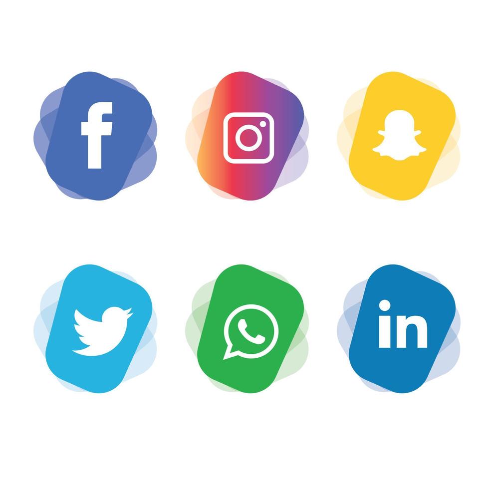 social media icone piatte tecnologia, rete. sfondo gruppo faccina sorridente vendita. condividi, mi piace, illustrazione vettoriale twitter, youtube, whatsapp, snapchat, facebook, instagram, tiktok, tok