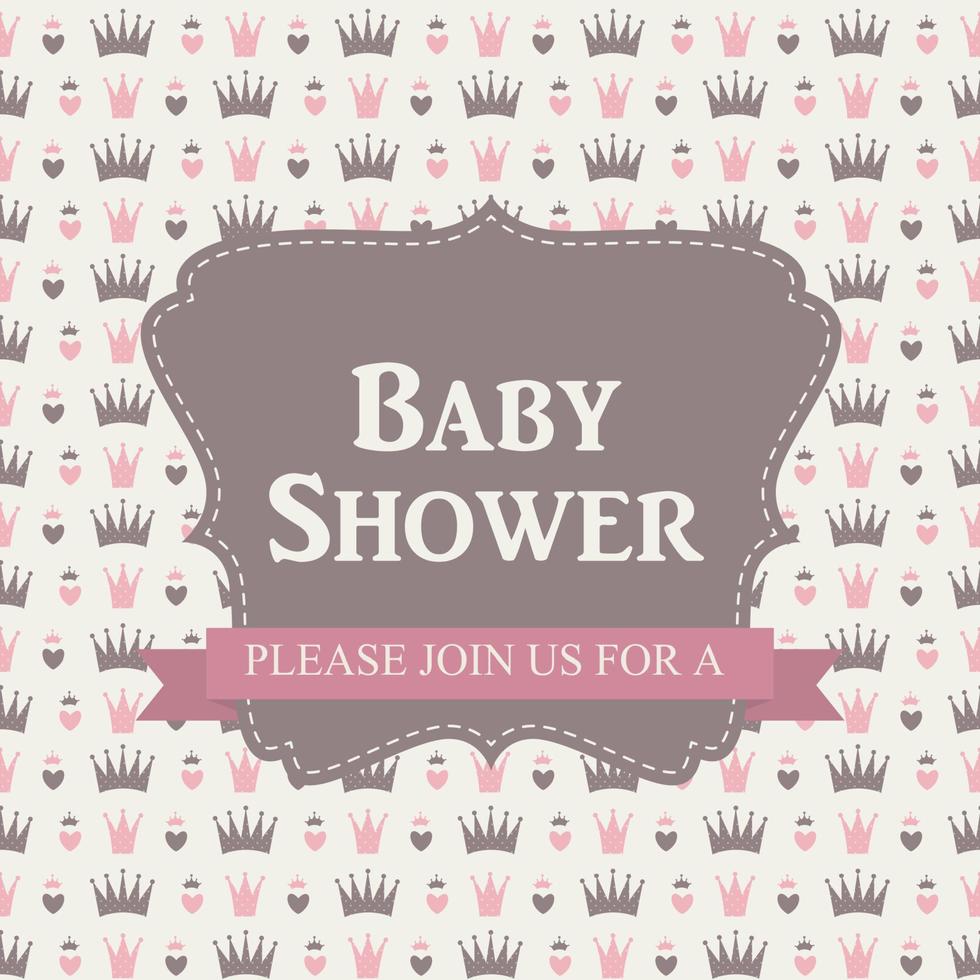 illustrazione vettoriale di baby shower invito