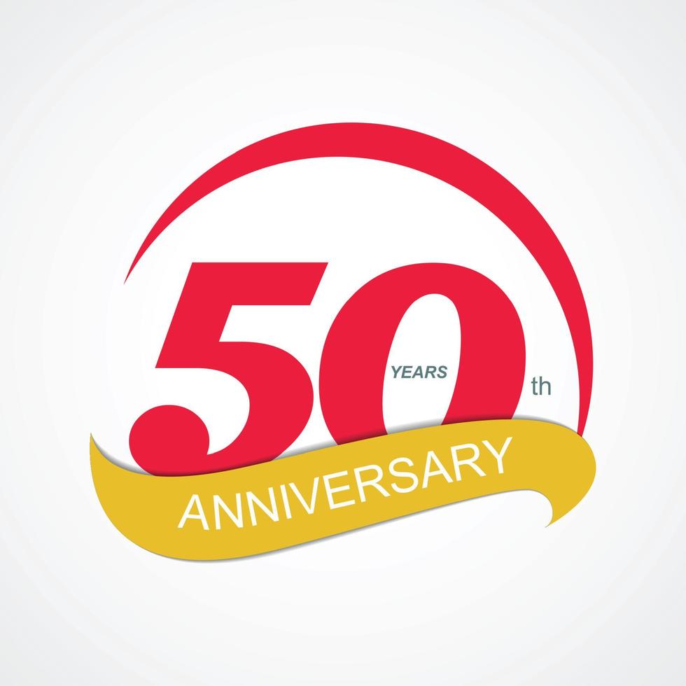 modello logo 50 anniversario illustrazione vettoriale