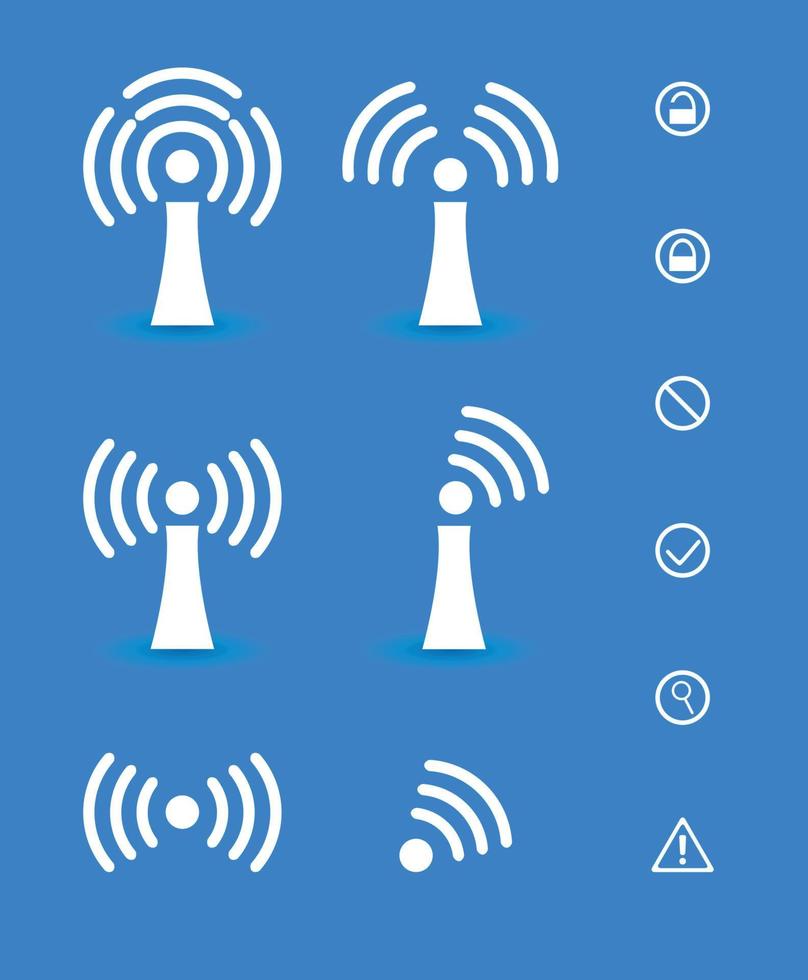 trasmissione dati wi-fi. illustrazione vettoriale. vettore