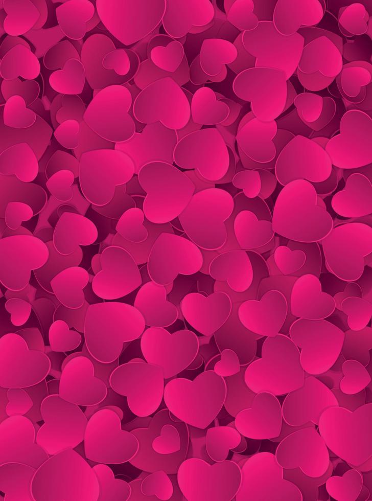 fondo della carta del cuore di San Valentino felice. illustrazione vettoriale
