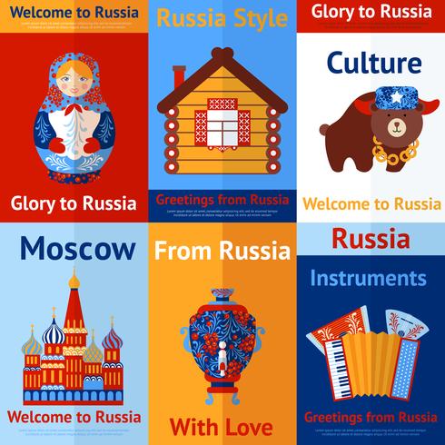 Russia viaggio poster retrò vettore