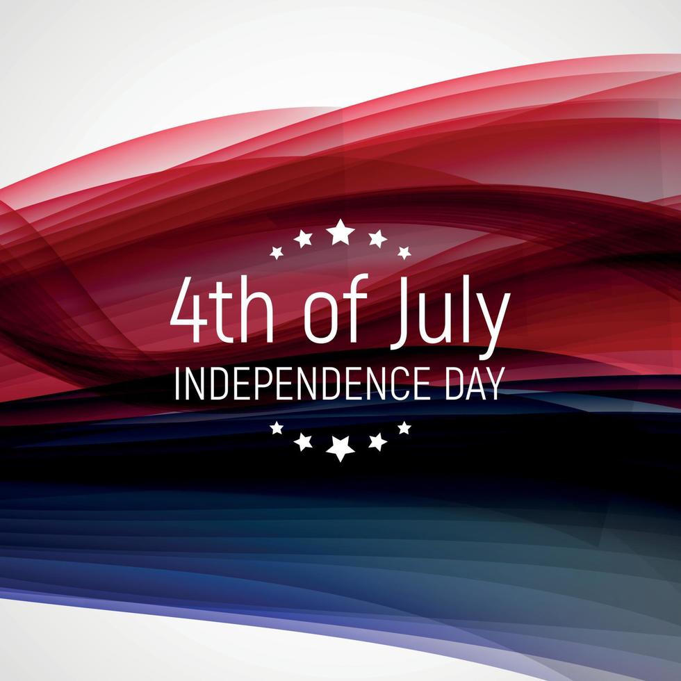 4 luglio, giorno dell'indipendenza degli Stati Uniti. buon compleanno america. illustrazione vettoriale