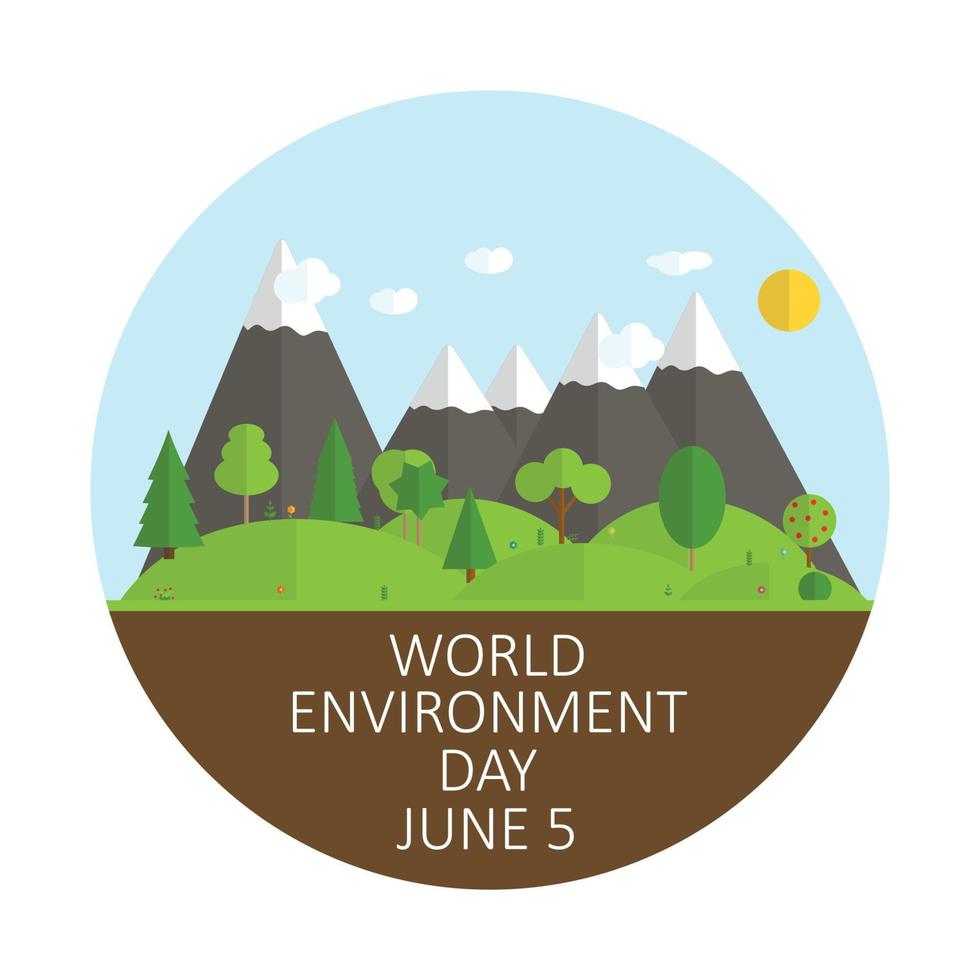 sfondo del concetto di giornata mondiale dell'ambiente. illustrazione vettoriale