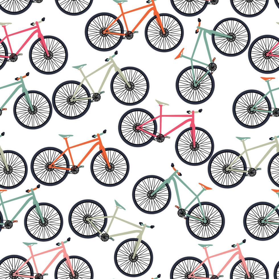 Fondo senza cuciture della siluetta della bicicletta. illustratore vettoriale