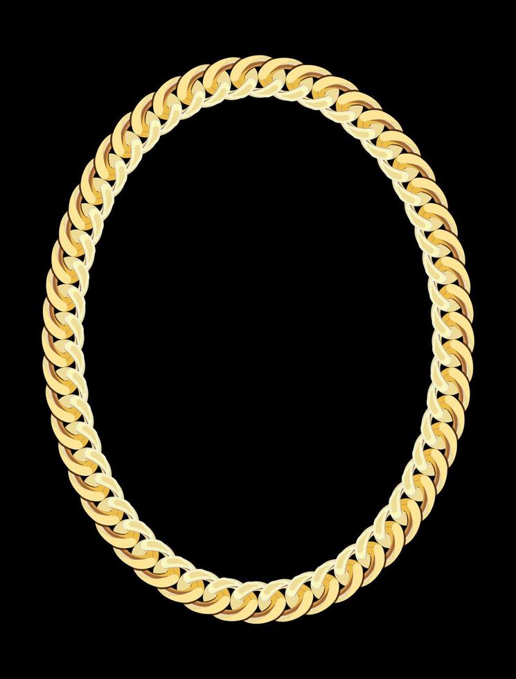 gioielli a catena d'oro. illustrazione vettoriale