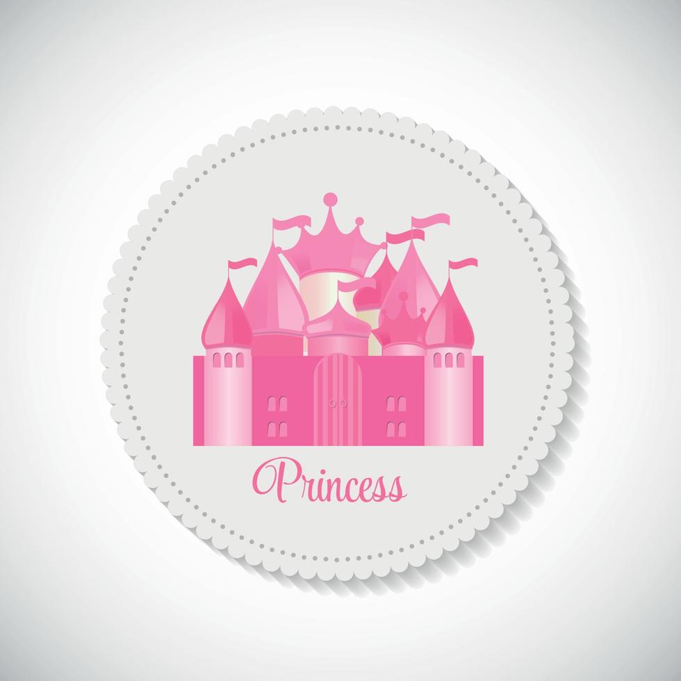 sfondo principessa con illustrazione vettoriale castello