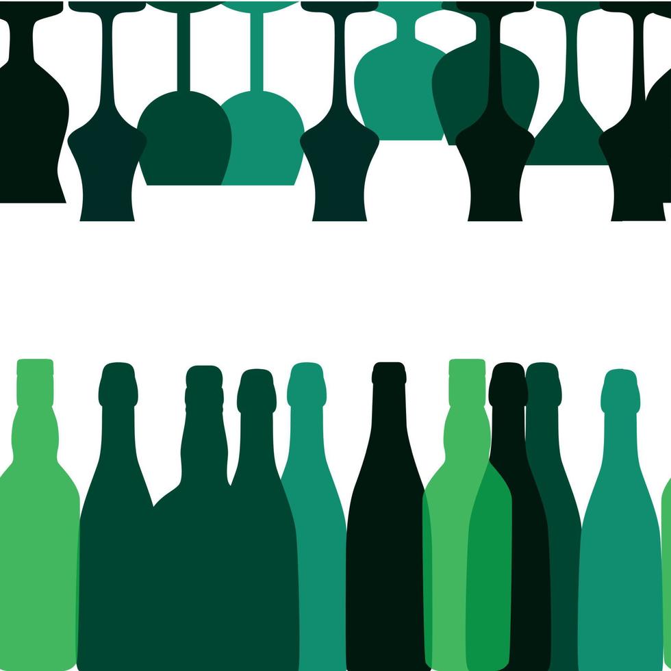 illustrazione vettoriale del fondo senza cuciture del modello della bottiglia dell'alcool della siluetta