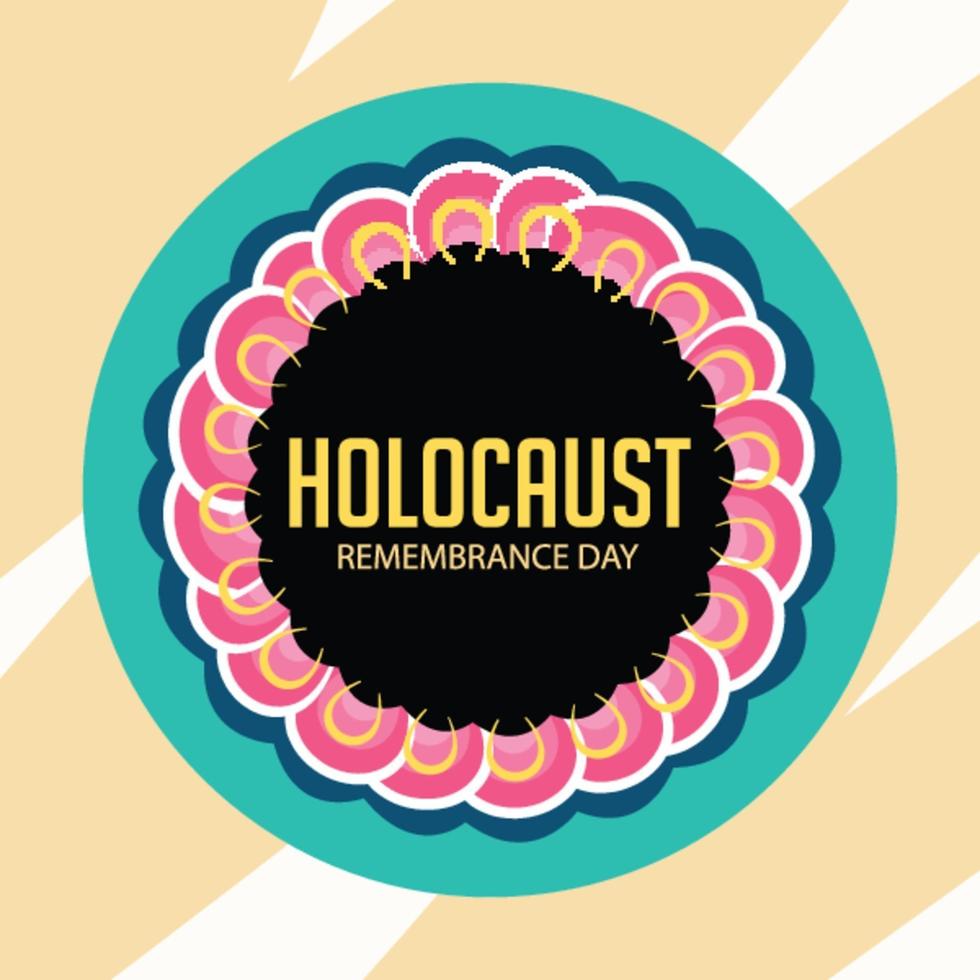 illustrazione vettoriale della giornata internazionale della memoria dell'olocausto