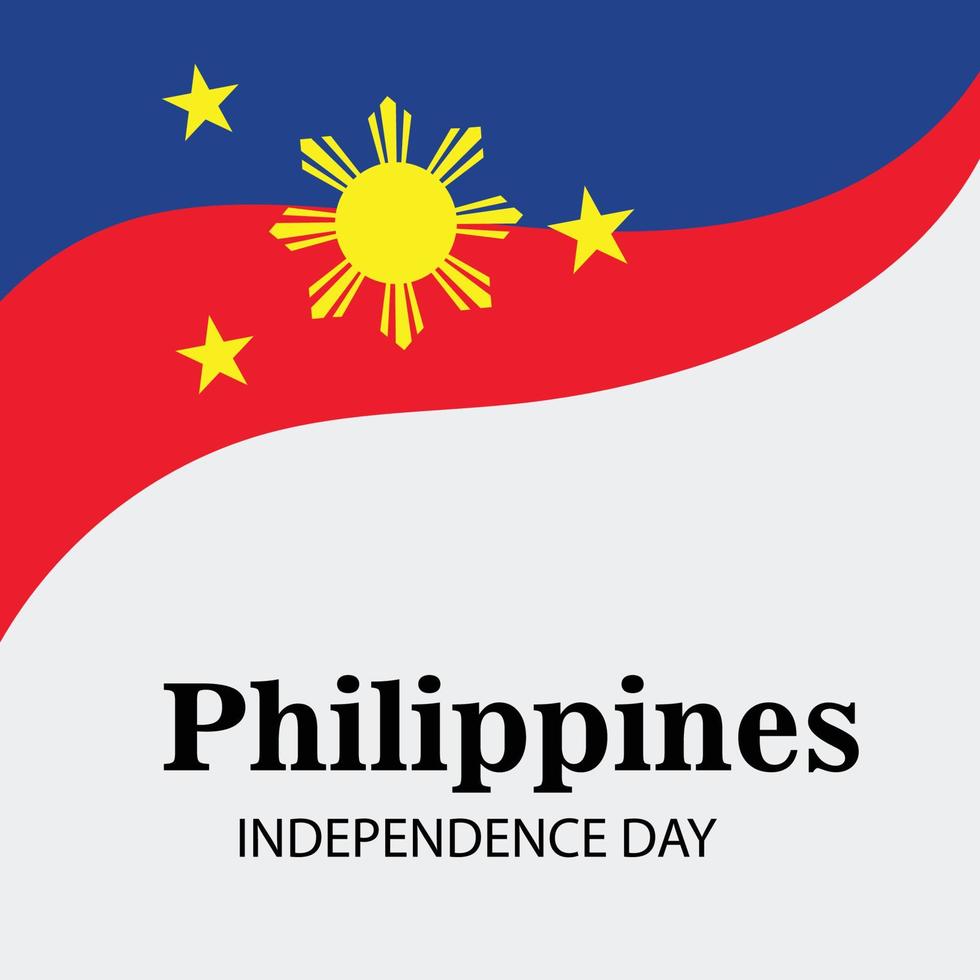 illustrazione di uno sfondo per il giorno dell'indipendenza delle Filippine. vettore