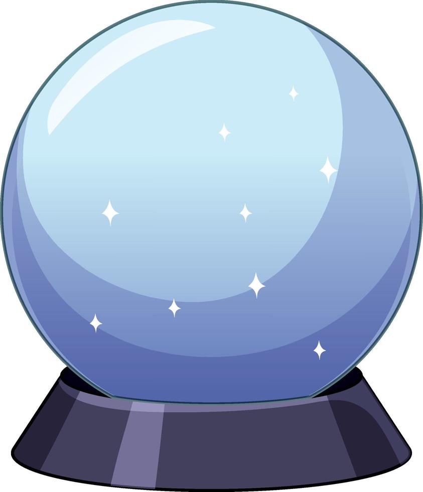 sfera di cristallo magica su sfondo bianco vettore
