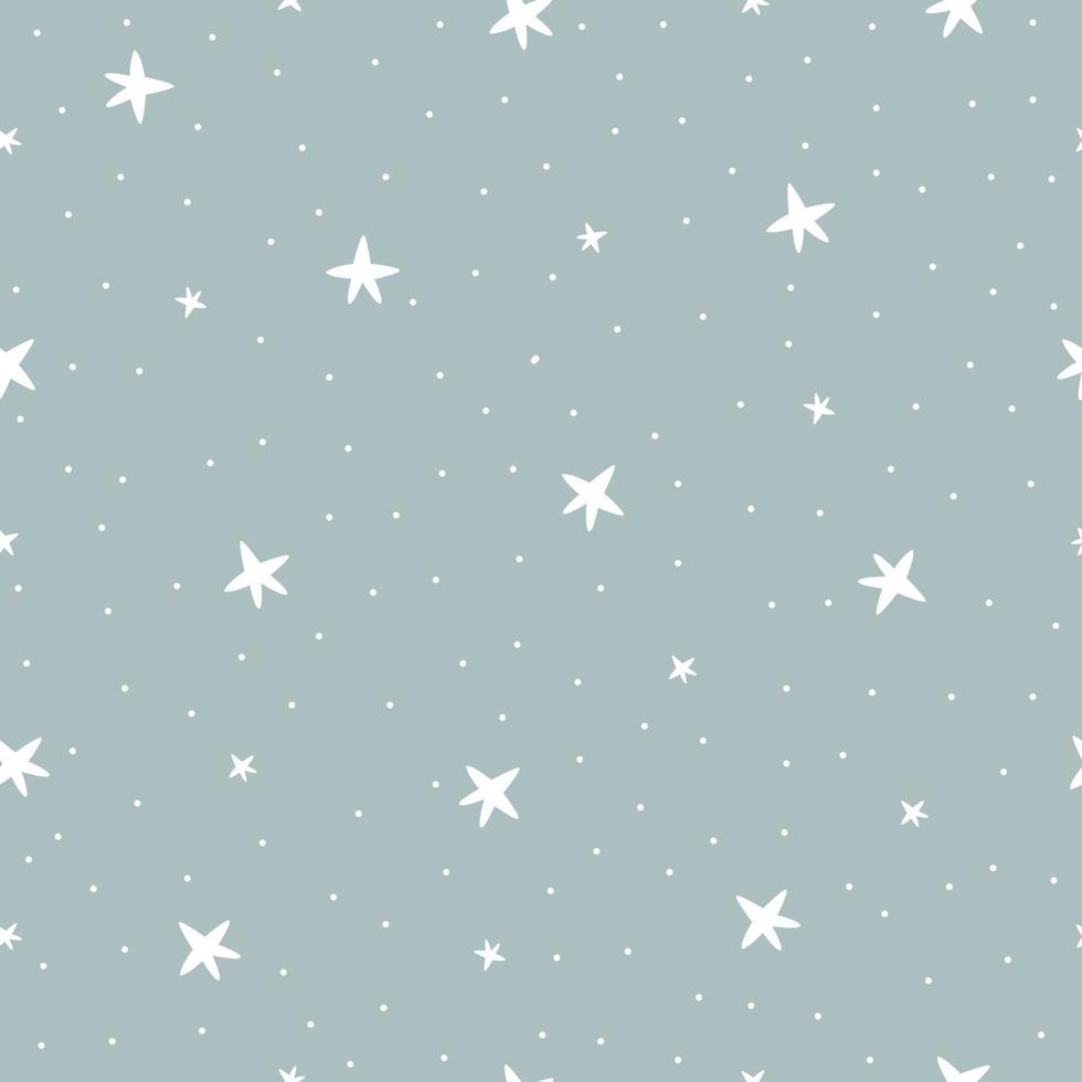 silhouette a stella senza cuciture con un piccolo punto sullo sfondo blu design utilizzato per pubblicazioni, poster, carta da regalo, abbigliamento, tessuti, illustrazione vettoriale