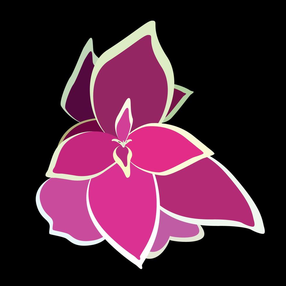 bouquet bellissimo fiore rosa. illustrazione vettoriale. vettore