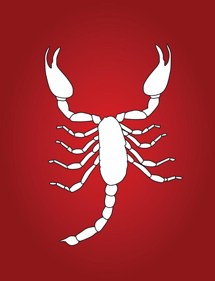 scorpione silhouette icona illustrazione vettoriale