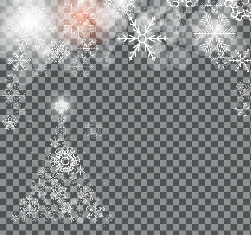 illustrazione vettoriale di sfondo di fiocchi di neve di natale