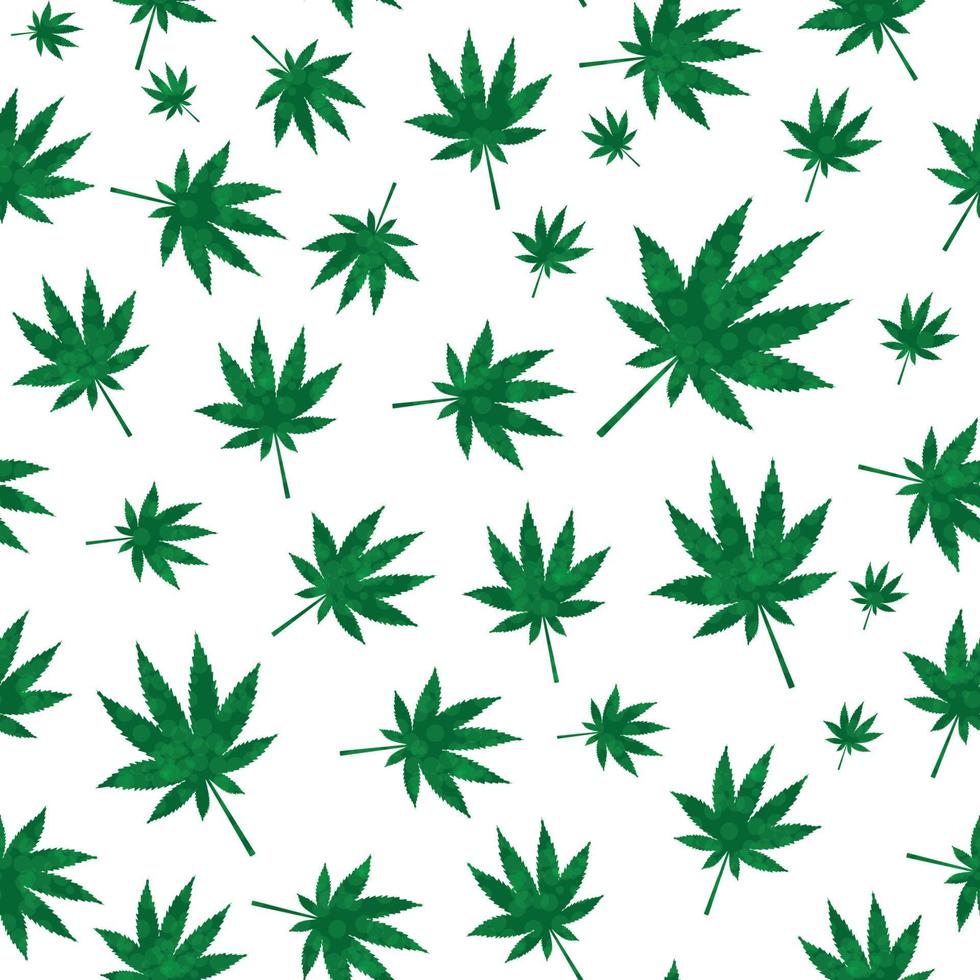 illustrazione di vettore del fondo senza cuciture del modello astratto della cannabis