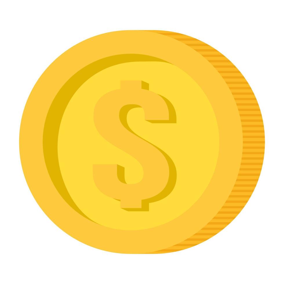 denaro moneta d'oro vettore