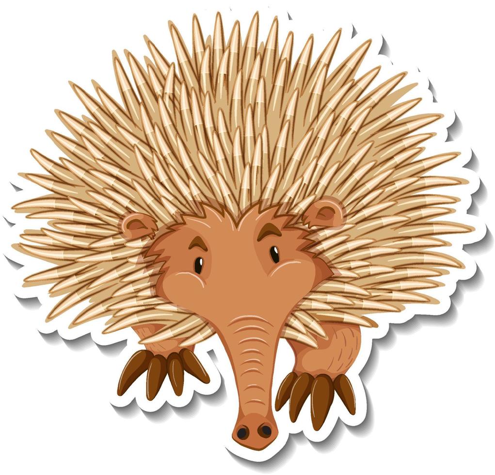 personaggio dei cartoni animati di echidna su sfondo bianco vettore