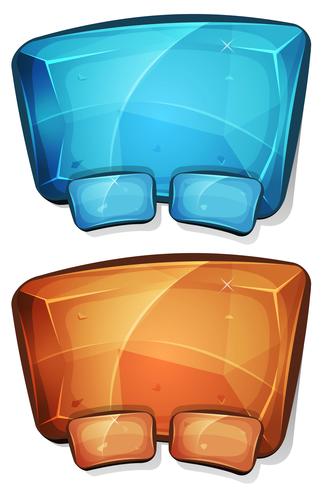 Cartoon Diamond Panel per Ui Game vettore
