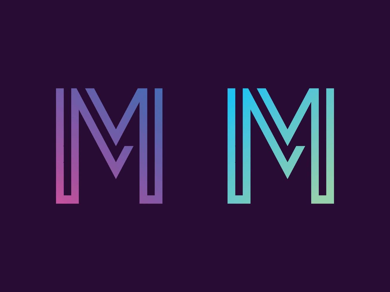 m lettera logo modello vettoriale creativo forma moderna colorato monogramma cerchio logo logo aziendale logo gmd