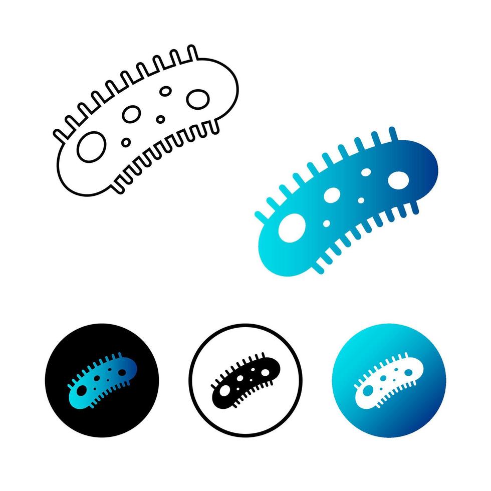 illustrazione astratta dell'icona dei batteri vettore