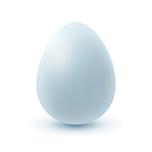 Uovo bianco realistico icona sullo sfondo chiaro vettore